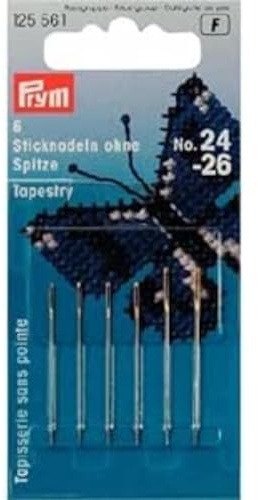 Prym Assorted Tapestry Needles no. 14-26, Metal, Silver/Gold, 10.9 x 4.9 x 0.02 cm
