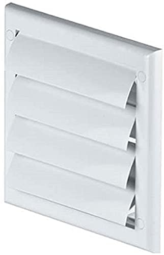 Lüftungsgitter mit beweglichen Lamellen Jalousie Abschlussgitter Rückstauklappe Verschlussklappe weiß Ø 100 mm TN3