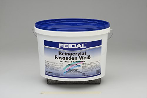 Feidal ren akryl fasadfärg, vit, 10 liter bindning
