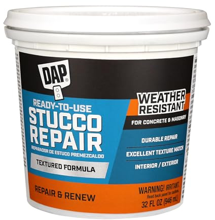 Dap 10504 All-Purpose Ready-to-Use Stucco Patch, 1-Quart