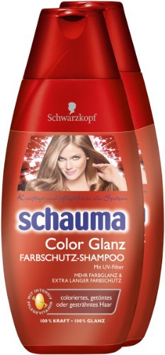 Schauma Color glans färgskydd schampo, 2-pack (2 x 400 ml)