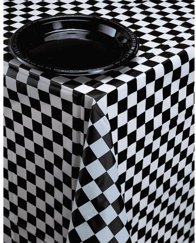 Creative Party Converting Racing Stripes All Over Print Plastic Tablecover