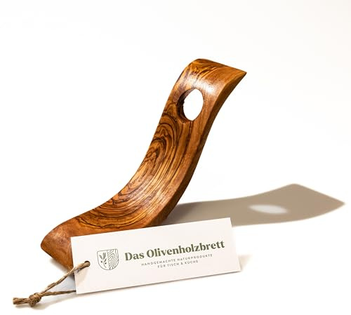 DAS OLIVENHOLZBRETT®Flaschenhalter/Weinständer/geschwungen in S Form | Weinhalter aus hochwertigen Olivenholz/ dekorativ / Aufbewahrung von Weinflachen/