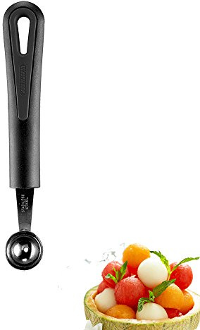 Westmark 28222270 Cuillère à pomme parisienne Gentle en PP/inox, Noir/argent, 17,3 x 2,7 x 2 cm