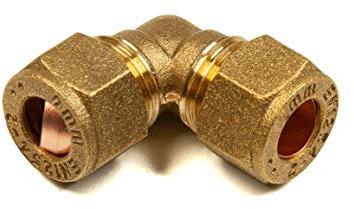 10mm Compression Elbow 90 Degrees Brass Plumbing Pipe Fitting Thunderfix