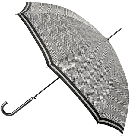 Fulton Riva Auto 2 Photo Rose White Women's Umbrella Price Of Wales Stripe Print One Size