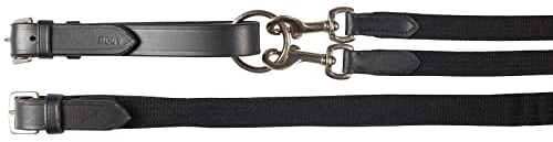 HORZE gewebte Hilfszügel, Schwarz, C