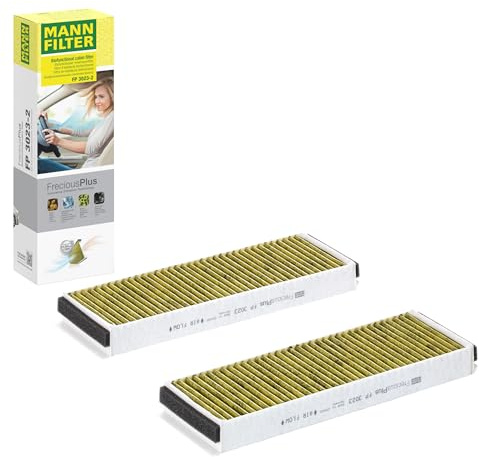 MANN-FILTER FP 3023-2 Innenraumfilter/Kabinenluftfilter - FreciousPlus Biofunktionaler Pollenfilter - (2er Set) für Pkw + Transporter