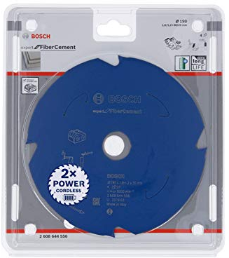 Bosch Professional 1x Kreissägeblatt Expert for Fiber Cement (Faserzement, Sägeblatt Ø 190 x 30 x 1,8 mm, 4 Zähne, Zubehör Akku Kreissäge)
