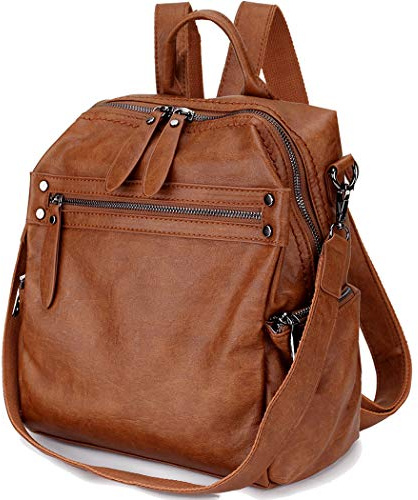 MayBlosom Mochila Mujer de Cuero PU Mochila Pequeña Mujer con Convertible en 2 Formas de Llevar Mochila Mujer Casual para Diario