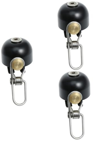 Amosfun 3 Stücke Retro Stil Fahrrad Horn Zyklus Lenker Glocken Laute Glocke Straße Schwarz