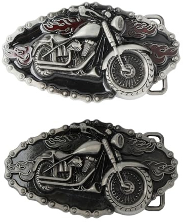 Ximimark 2 pcs Stylish Motorcycle Belt Buckle - Perfect Accessory for Bikers and Fashion Enthusiasts