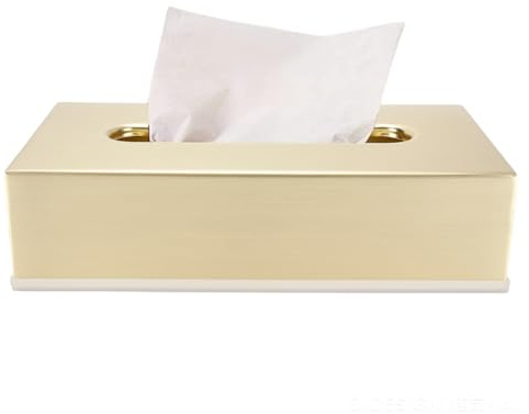 Taschentuchbox, Edelstahl, Rechteckig, Taschentuchbox-Abdeckung, Goldener Taschentuchhalter, Serviettenspender Für Badezimmer, Schlafzimmer, Offizier