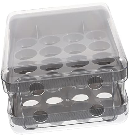 PartyKindom Cartón de Huevos Transparente Organizador de Huevos para Refrigerador Bandeja de Resistente Doméstico para Almacenamiento de Cocina
