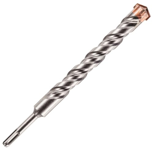 Rennie Tool 25mm x 260mm Long SDS High Performance Hammer Drill Bit | Cross Tipped Masonry Drill Bit For Brick, Concrete, Stone, Granite. Professional Tungsten Carbide Tipped 25mm SDS Drill Bit