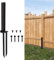 Fence Post Repair Spikes Kit,Heavy Duty Steel Fence Post Brackets,Fixer Anchor Ground Stakes for Repair Tilted or Broken Wooden Fence Posts