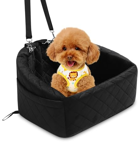 Hundarbilsäte, Tvättbar Hundstol Hundbilstol Hundstol Öka Hundbädd Auto Hund Höjning för små och Medelstora Hundar (BLACK)