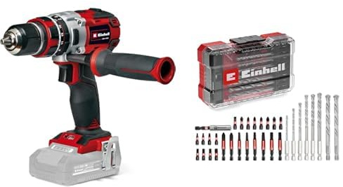 Einhell Taladro percutor con batería TP-CD 18/80 Li-i BL-Solo Professional Power X-Change (18 V, sin escobillas, 80 Nm, func. de perfor. por percusión, portabrocas de 13 mm + Einhell M-CASE de 33P