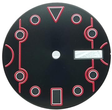 Esfera de reloj NH35NH36 de 28,5 mm, compatible con movimiento NH35 y NH36, y piezas de repuesto.
