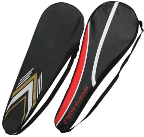 OSOLADY 2 Stück Tasche Für Badminton-Equipment Aus Wiederverwendbarem Material, Tragbar Zur Aufbewahrung Von Schlägern Mit Verstellbarem Schultergurt, Kompakt Und Leicht