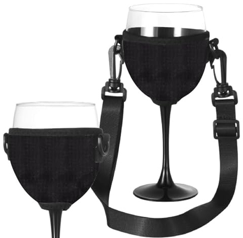 Verstellbare Weinglashalter-Lanyards, Glashalter zum Umhängen für Wein, Bordeaux-Burgunder-Tasse, Rotwein-Ballon-Gläser mit Stiel, Isolierhalter