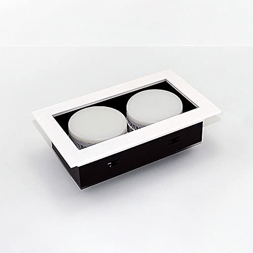 Foco de Techo LED empotrable de 2 Luces y 20 W, para Interiores, Ideal para pasillos, Salas de Estar, dormitorios, cocinas, con ángulo de Haz de 180°.