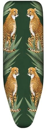 Ironing Board Covers 125 x 45 Elasticated Yellow Green with Padding, Easy Fit and Resists Scorching,Bungee Elasticated Ironing Board Covers Large, Easy Placement