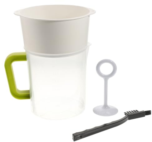 DECORNIJIA Filtre À Lait De Soja 1.5 L Passoire Pour Lait Végétal Alternative De De Noix Avec Tige De Filtre Tasse Et Brosse Pour Amande Avoine Riz Yaourt Kéfir