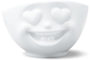FIFTYEIGHT PRODUCTS / Schale „Herzlich“ (Porzellan, 500ml, Innen: Rubin, Made in Germany)
