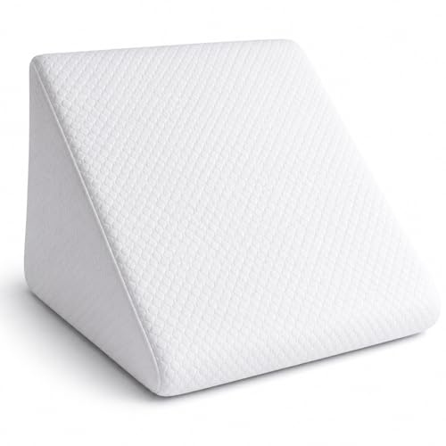 VELOSSIA Cuscino cuneo antireflusso per adulti 30 × 40 × 48 cm, cuscino triangolare ortopedico per dormire sollevato, migliorare la postura, sollevare materasso e gambe, Pillow for Sleeping