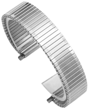16-22mm Herr Dam Armband Elastisk Stretch Metallrem Rostfritt Stål Universal Ersättningsarmband(2)