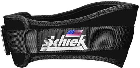 Schiek Sports 2006 Nylon 6 Inches Weight Lifting Belt - Support Belt for Power Lifting - Long Lasting - Black