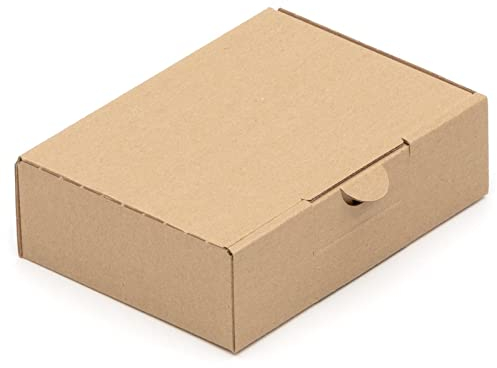 KK Verpackungen Maxibriefkartons 150 x 105 x 46 mm Braun DIN A6 (Außenmaß 159 x 115 x 48 mm) | 25 Stück, Versandkartons Faltschachteln Maxibrief Post-Kartons für Warensendungen Büchersendungen (MB07)