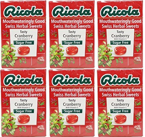 Ricola – Cranberry SF Lozenges Box | 45 g | 6 paquetes Bundle by Ricola
