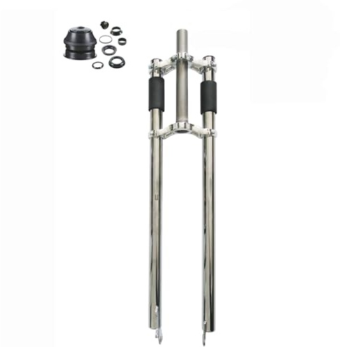 CDHPOWER Bicycle Fork 26/700C/29 and 1 1/8 Headset Combo - Triple Tree Non Suspension Fork w/Double Shoulder fit 3.5 Fat tire