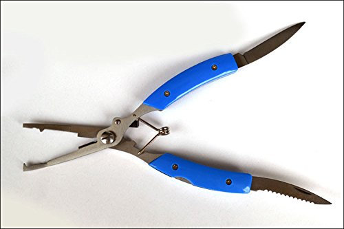 16,5 cm Angeln Zange Schere Angeln Klemme Split Ring Line Schere Angelhaken Entferner mit extra Messer und Säge