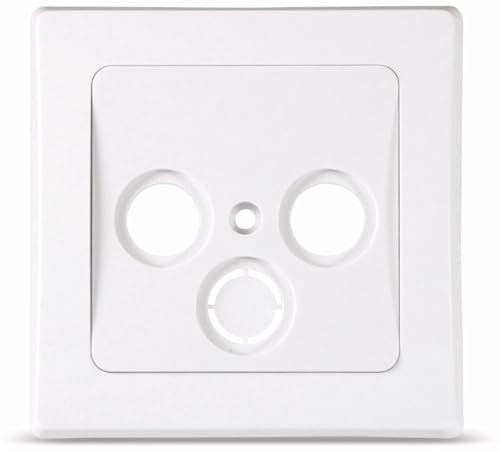DELPHI Wandplatte, Weiß, Polycarbonat (PC), Coax, Einschrauben, Unbehandelt, Einzel