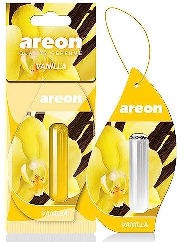 Areon Liquid Car Perfume Air Freshener Vanilla Sweet Scent Hanging Pendant Long Lasting 3D 5 ml Pack of 1