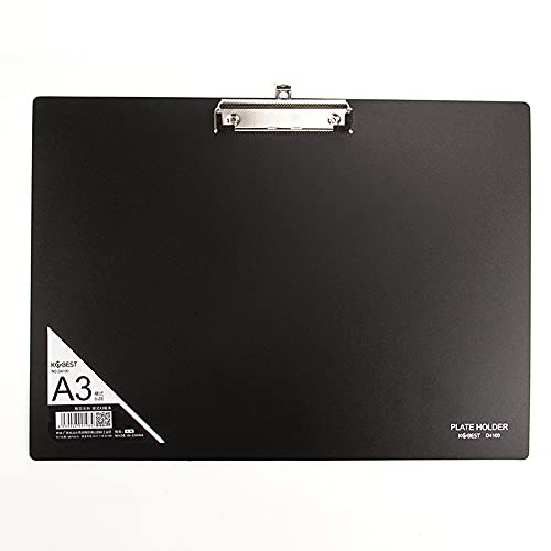 A3-Klemmbrett, wasserdicht, PVC, Skizzenbrett, Querformat, Papierklemmblock zum Zeichnen, Schreiben, Aktenordner für Schule, Büro, Arbeit, 1 Stück