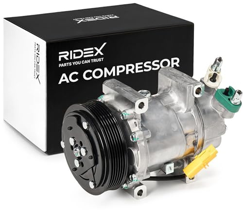 RIDEX 447K0105 Compresseur de clim avec huile compresseur-PAG avec embrayage magnétique avec diode Compatible avec PEUGEOT 206 3/5 portes 2A/C