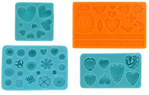 Graziano, Set da 4 Stampini in Silicone Alimentare e acciaioa Tema Cuore, 4 Stampini per Dolci e Cioccolato, Stampo per Torta per Mousse, Ideali per Gelati, Muffin, Biscotti e Gelatine