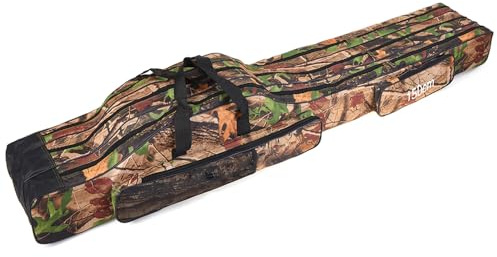 Lixada Borsa da pesca a 3 strati, portatile, pieghevole, per canna da pesca, mulinello, attrezzatura da pesca, custodia da viaggio