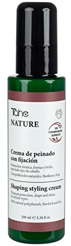 Tahe Nature Crema de peinado con fijación y protección térmica para todo tipo de cabellos, 100 ml