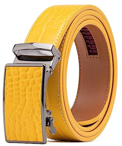 Fabio Valenti Mens Belt Ratchet Dress Genuine Leather Belt,Trim to Fit