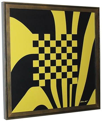 Magnetisches Schach WANDSPIEL Geschenke für Schachspieler WANDSCHACH Schach DEKO - Schachspiel, Schachbrett magnetisch Wand, olivgrün