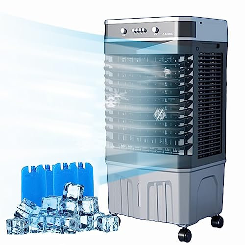 Aire Acondicionado Móvil de Refrigeración Industrial de 35 L/45 L, Climatizador Evaporativo, Aire Acondicionado Portatil, Enfriador de Aire Evaporativo de Fábrica ( Color : Mechanical , Size : 43.5*33