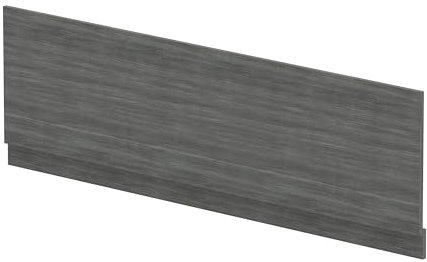 Balterley Wooden Front Bath Panel Covering with Plinth, 1800mm Bath Panel, Straight Front Bathroom Panels for Bathtub, Water Resistant Side Panels for Bathroom Baths (Woodgrain Anthracite)