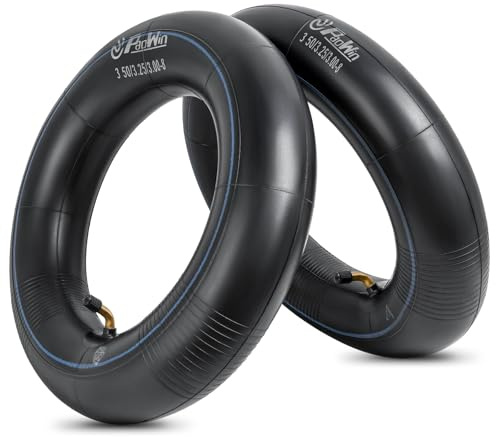 2 PCS 3.50/3.25/3.00-8 chambres à air de remplacement avec TTige de soupape pliée R87 compatible avec les brouettes, les tondeuses à gazon, les chariots à main et plus