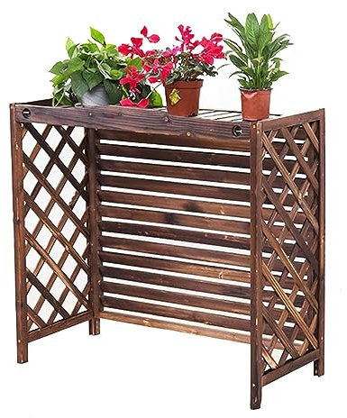 Housse de protection pour climatisation extérieure - Filet de protection de fenêtre - Corbeille de jardin, terrasse, balcon - Solution de rangement cachée pour décoration de jardin