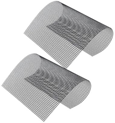 Cabilock 2pcs Bbq Mesh Mat Non-stick Barbecue Mat for Outdoor Grilling Heat-resistant Grill Pad for Charcoal Grill Reusable Bbq Food